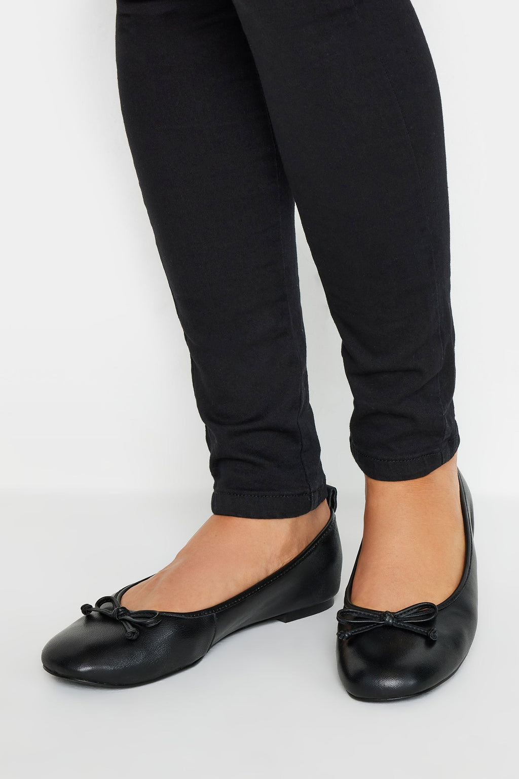  LTS - Ballerines Cuir Noires à Noeud Regular Fit