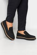  Mocassins Noires Style Mules Pieds Extra Larges EEE