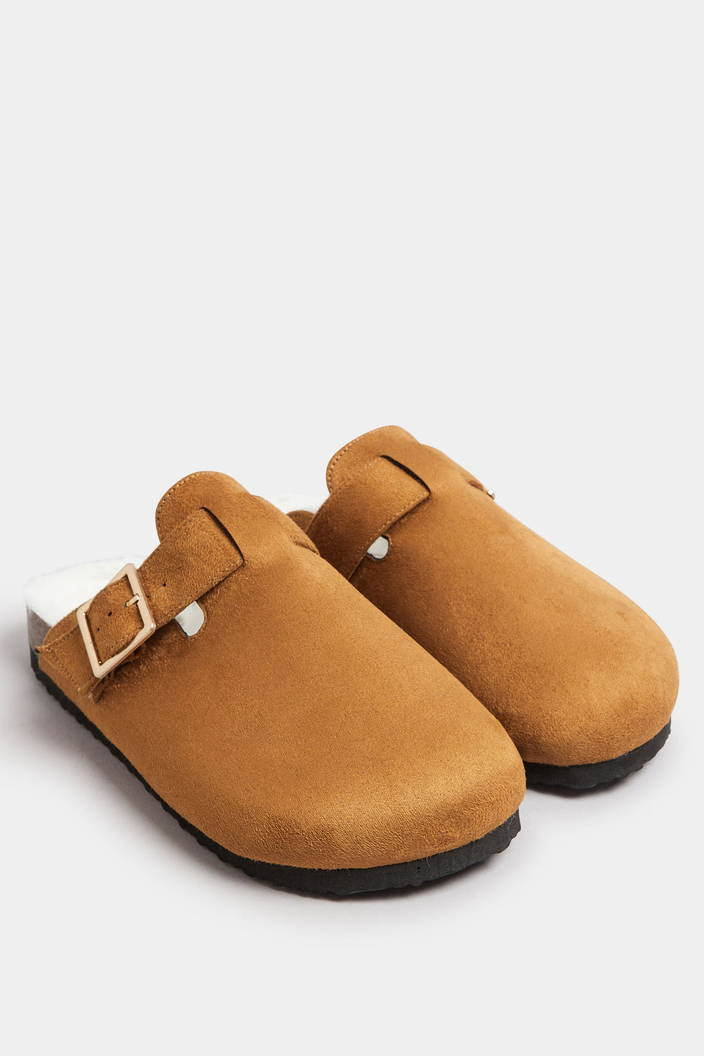  Sabots Marrons Fausse Fourrure Pieds Extra Larges EEE