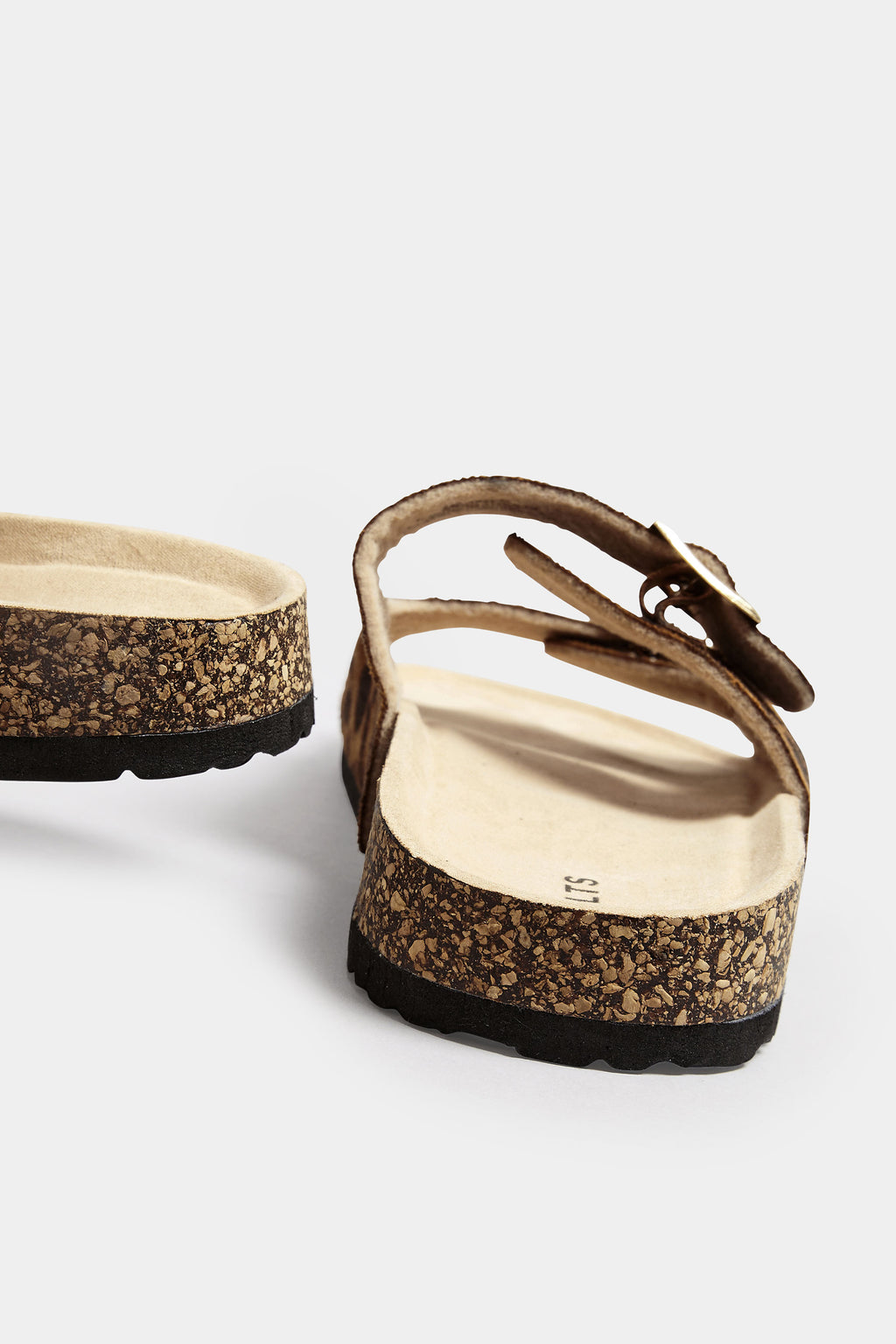  Sandales Marrons Plates Design Léopard Pieds Extra Larges EEE