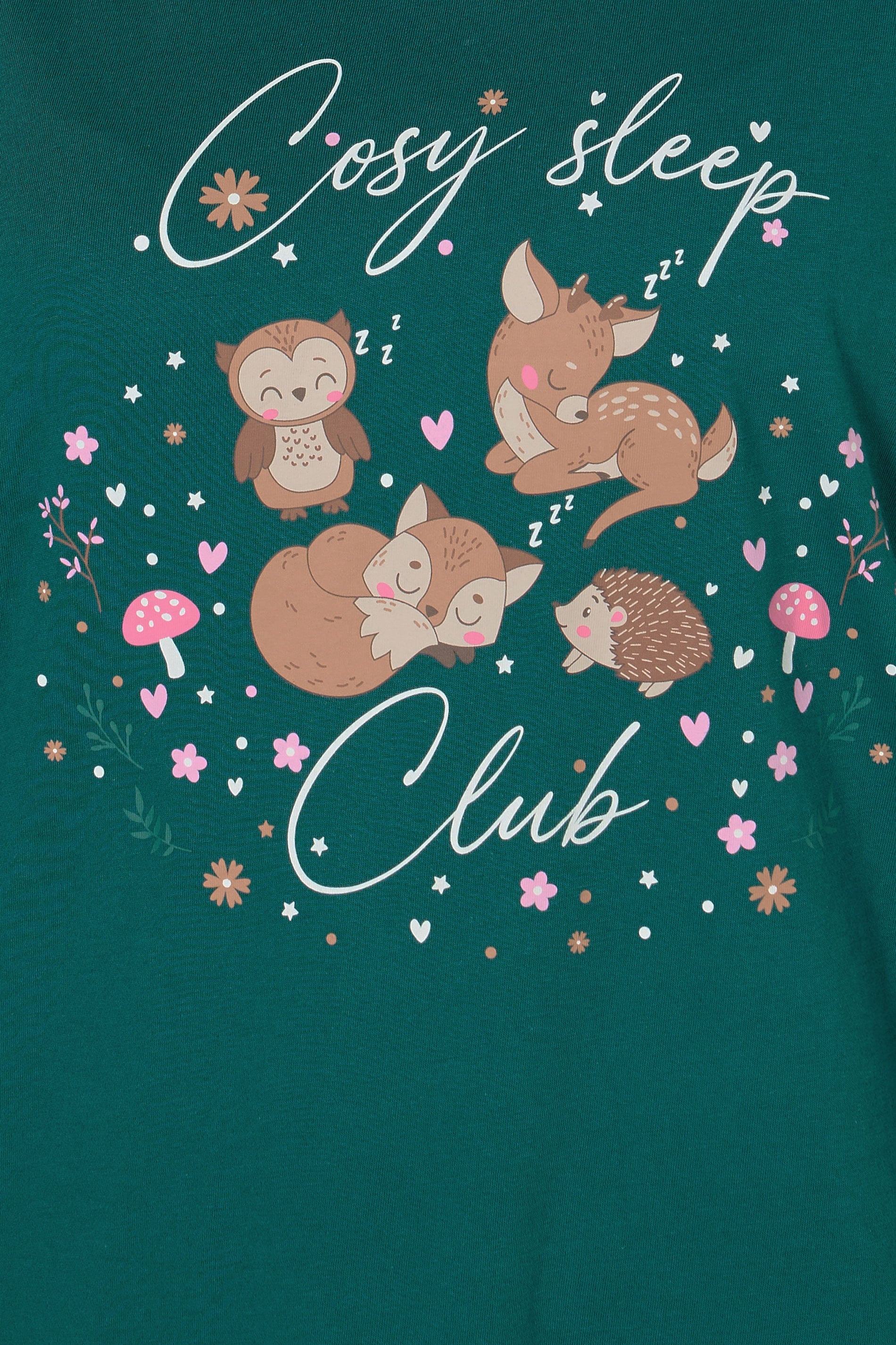  YOURS Curve Coffret Cadeau Pyjama Vert « Cosy Sleep Club »