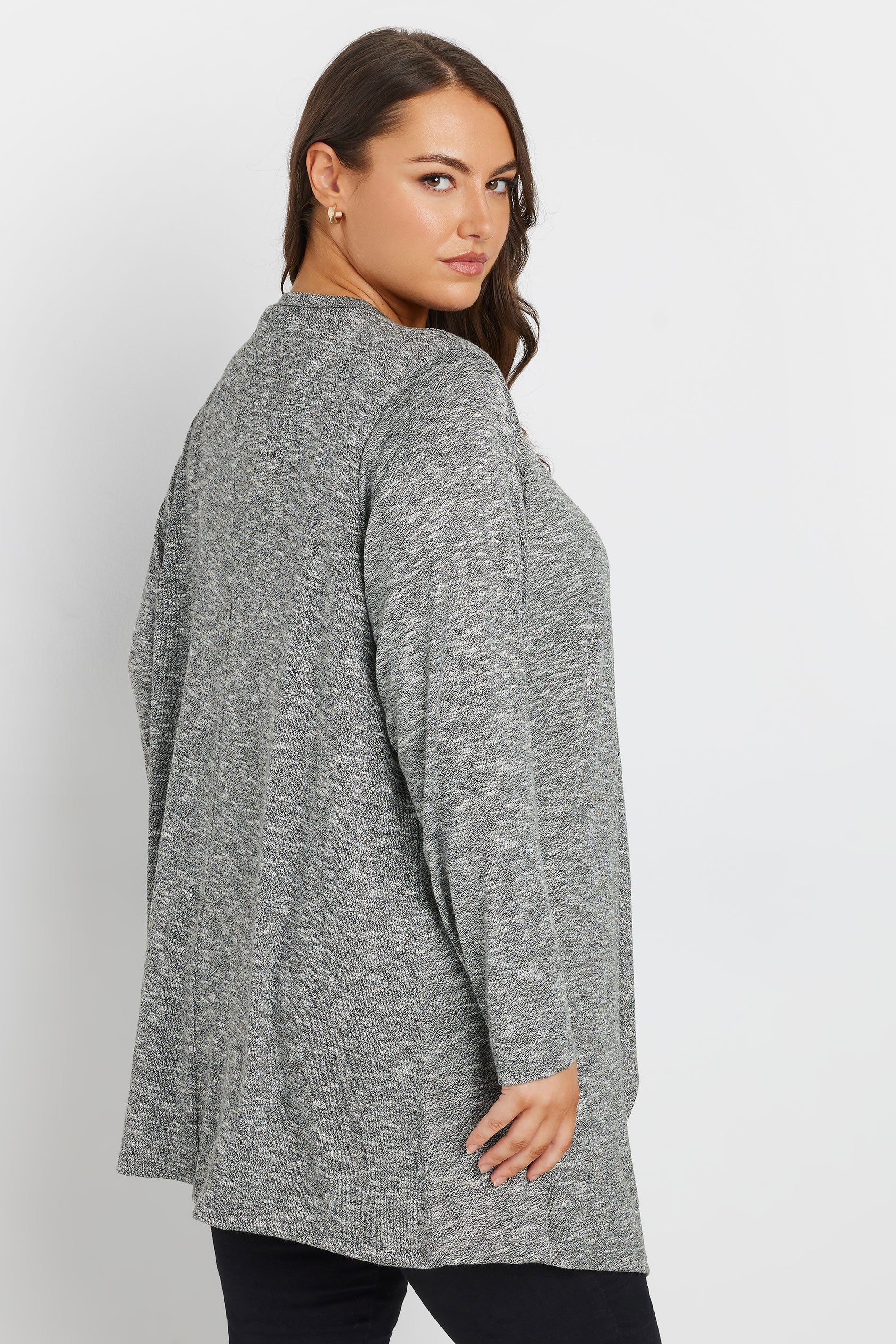  YOURS - Cardigan Midaxi Gris Design Cascade