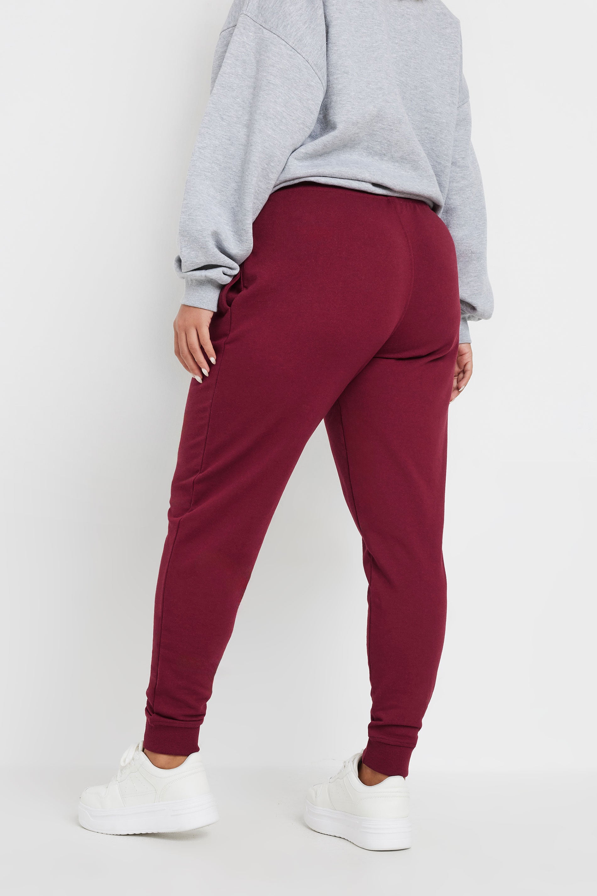  YOURS - Jogging Bordeaux Taille Élastique En Jersey