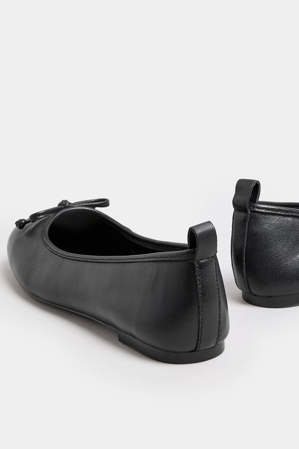  LTS - Ballerines Cuir Noires à Noeud Regular Fit