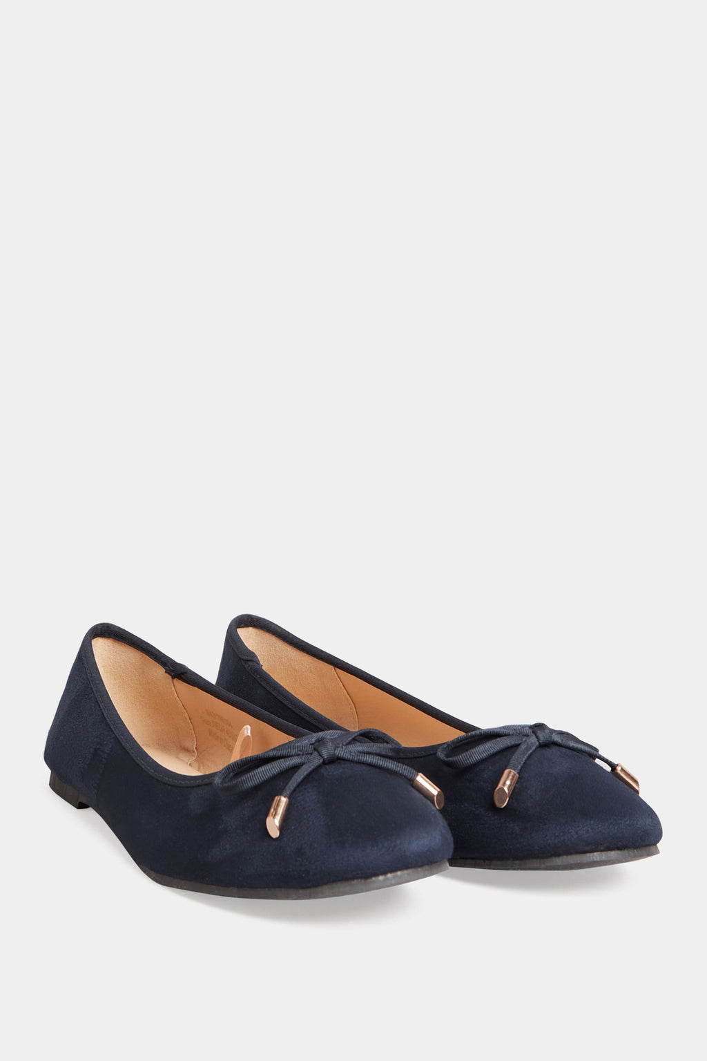 LTS - Ballerines Bleues Marine Effet Daim Regular Fit