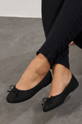  Ballerines Noires Pailletées Extra Larges EEE Fit