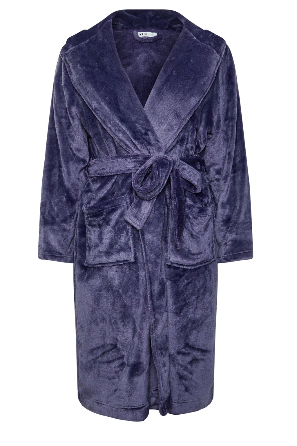  YOURS - Robe De Chambre En Bleu-Violet à Capuche