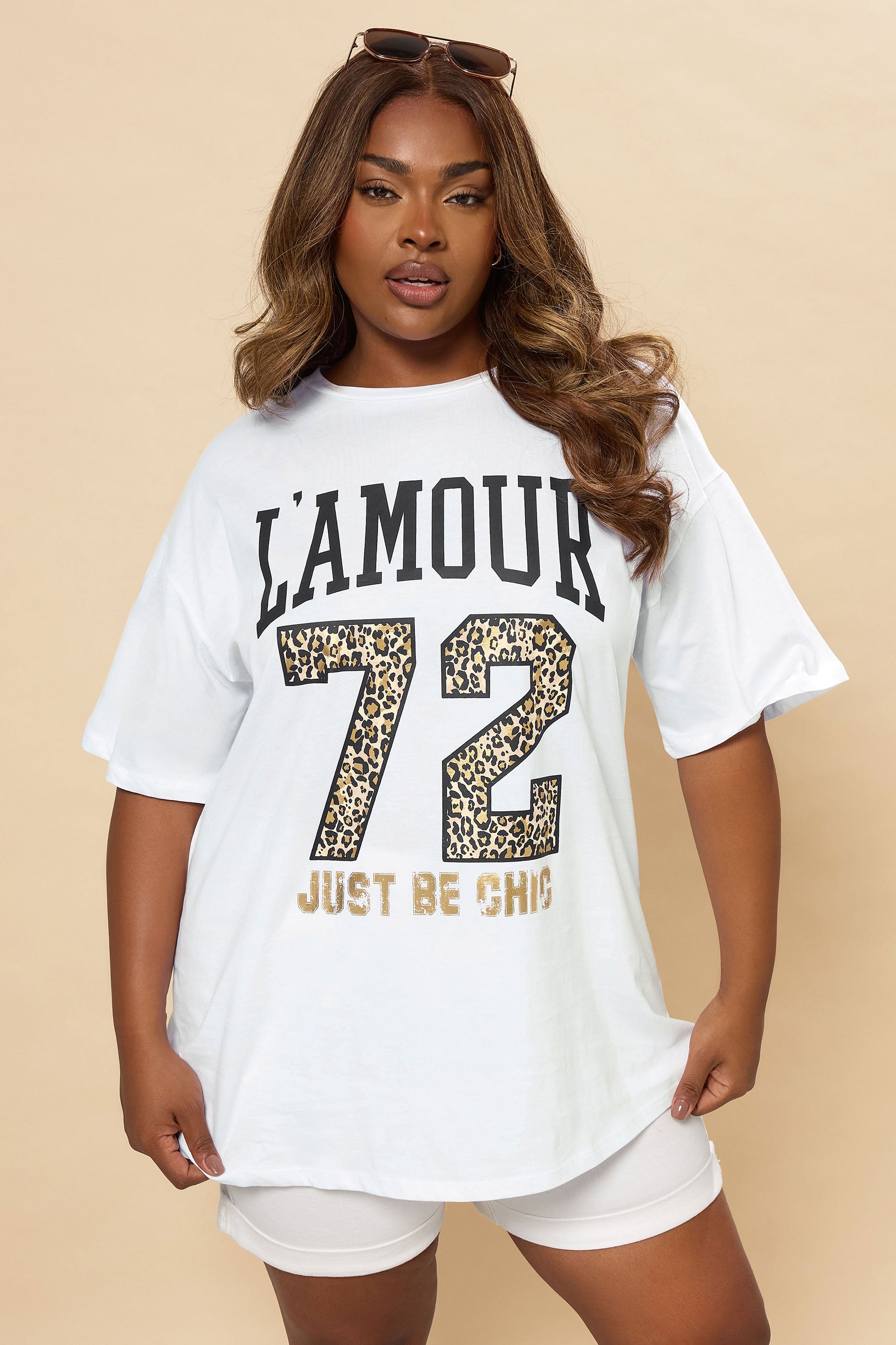  YOURS Curve T-shirt Blanc à Slogan « l'Amour »