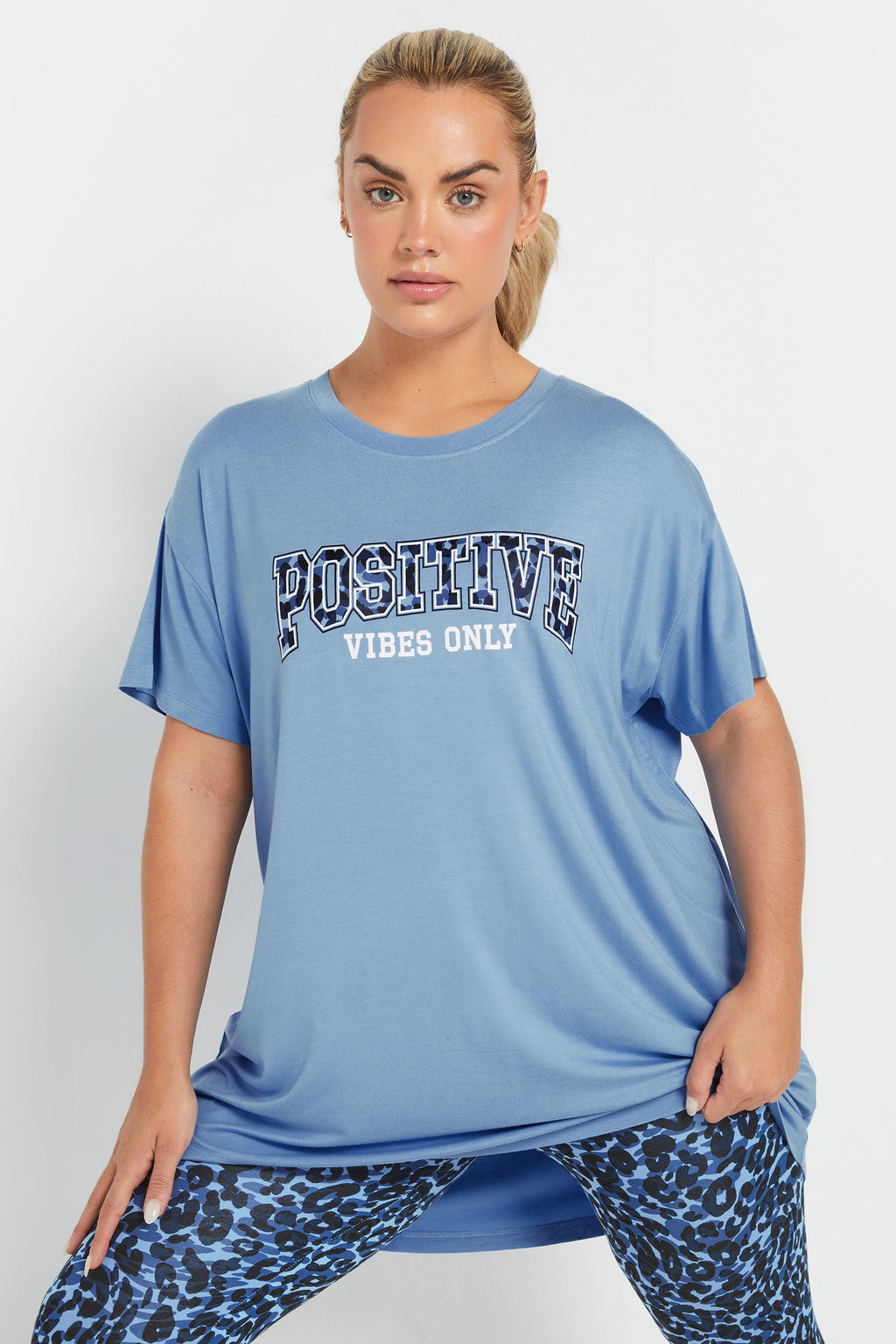  YOURS ACTIVE - Top Bleu Ciel 'Positive Vibes Only'