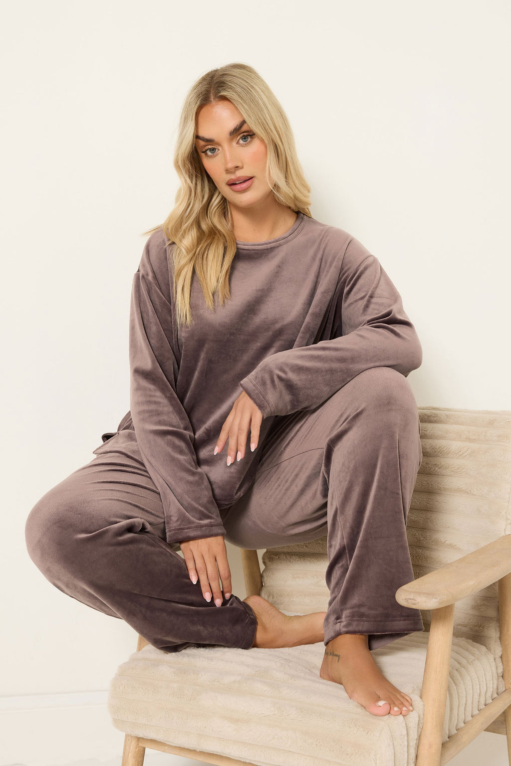  LIMITED COLLECTION - Ensemble Loungewear Marron Doux En Polaire