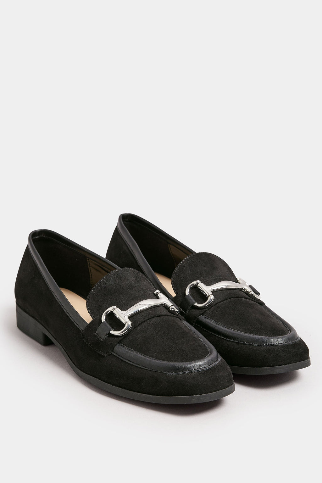  Mocassins Noirs Effet Daim Pieds Larges E