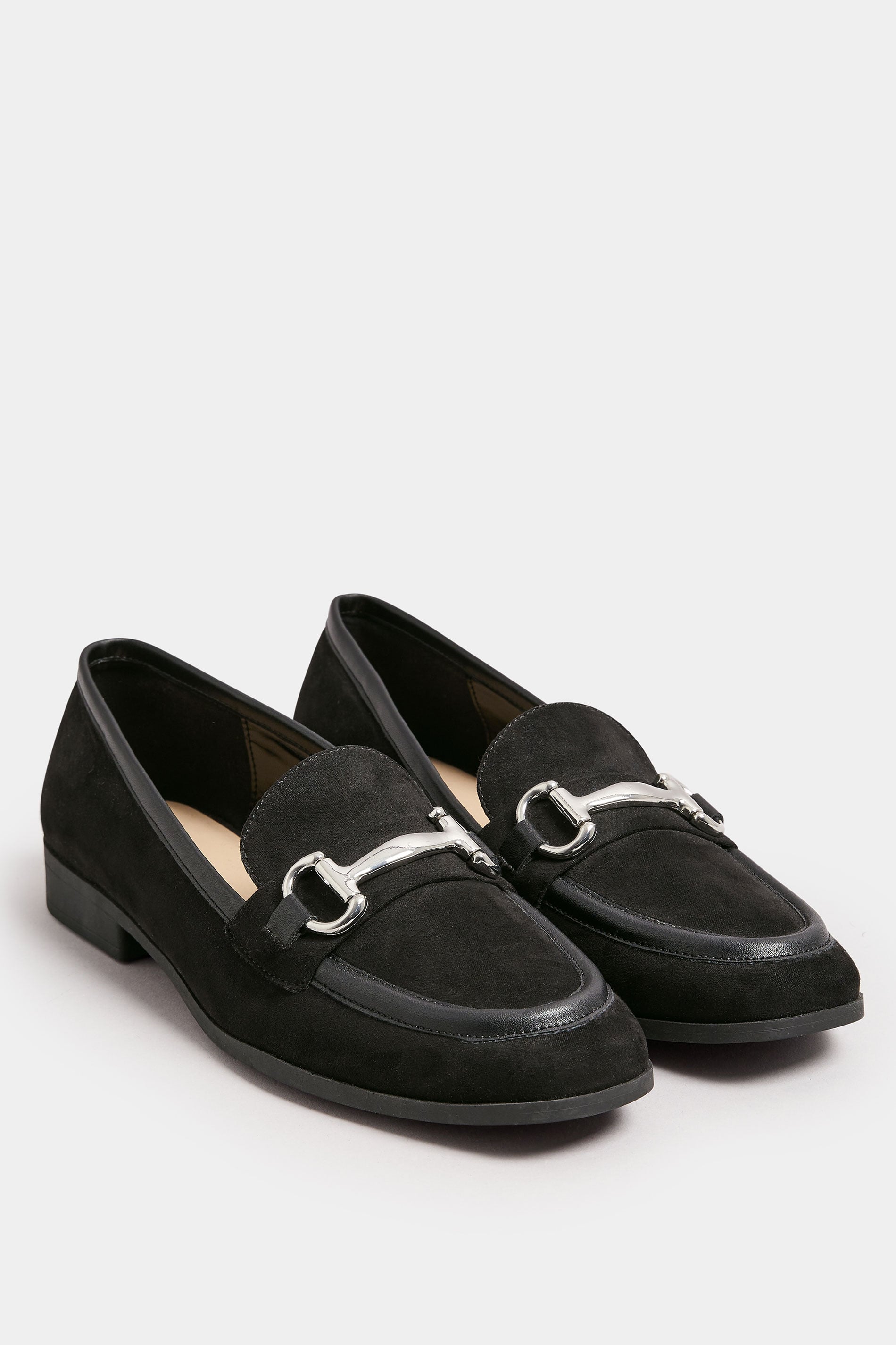  Mocassins Noirs Effet Daim Pieds Larges E