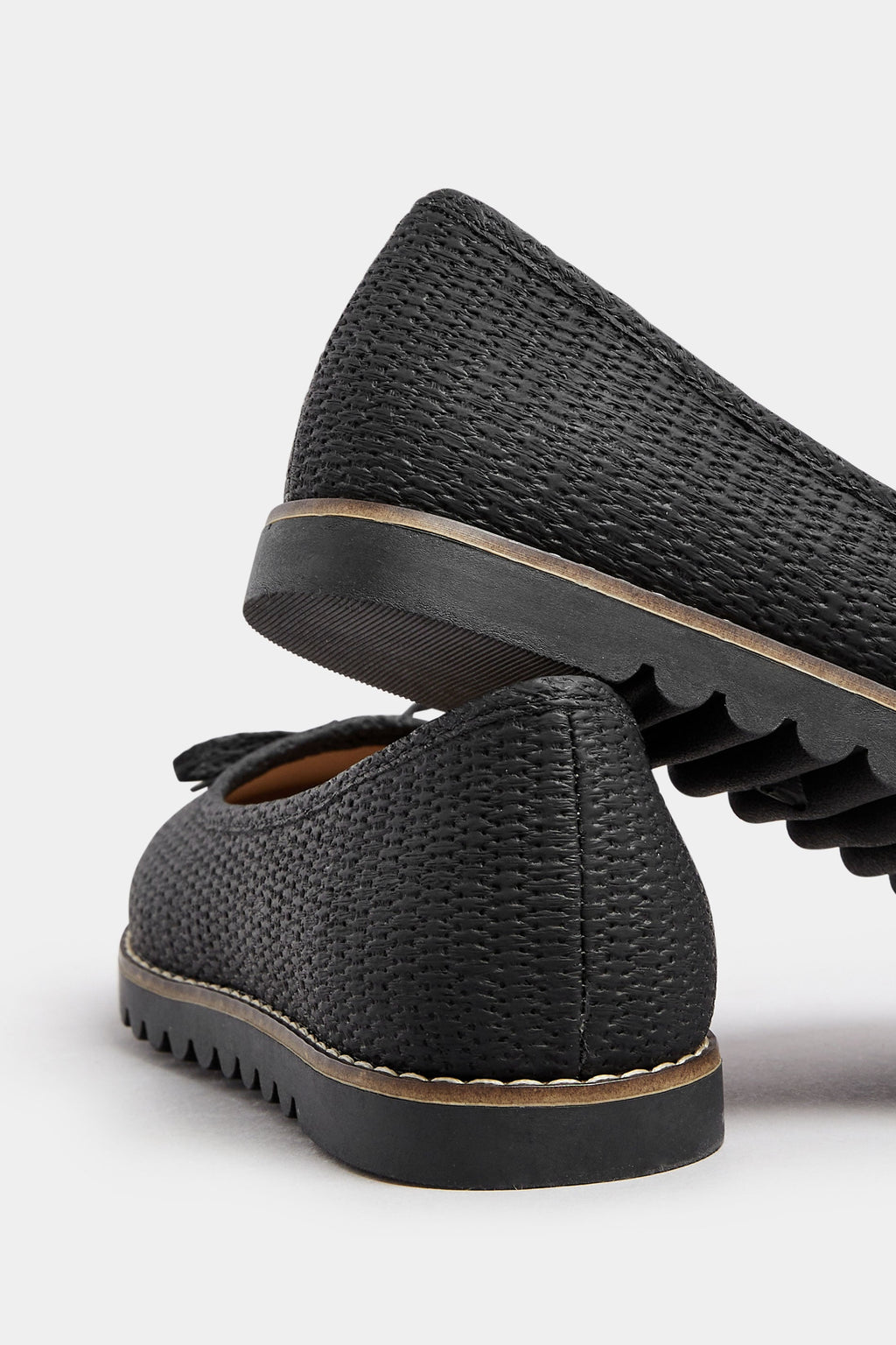  Ballerines Noires Effet Cuir Pieds Extra Larges EEE