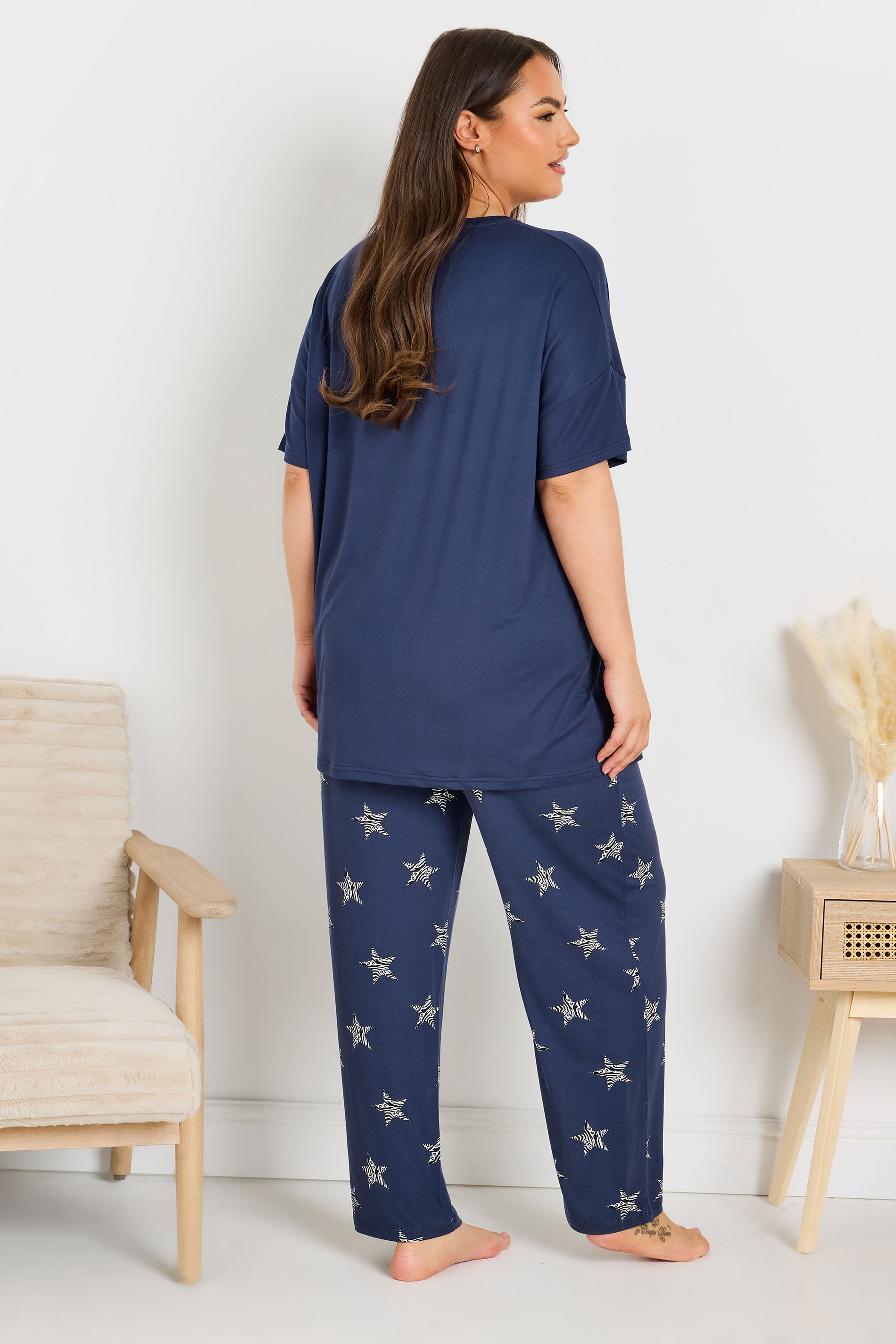 YOURS - Ensemble De Pyjama Bleu Marine 'Free Spirit Dreamer'