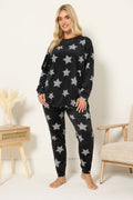  YOURS Curve Ensemble Pyjama Et Chouchou En Polaire Noir Imprimé étoiles