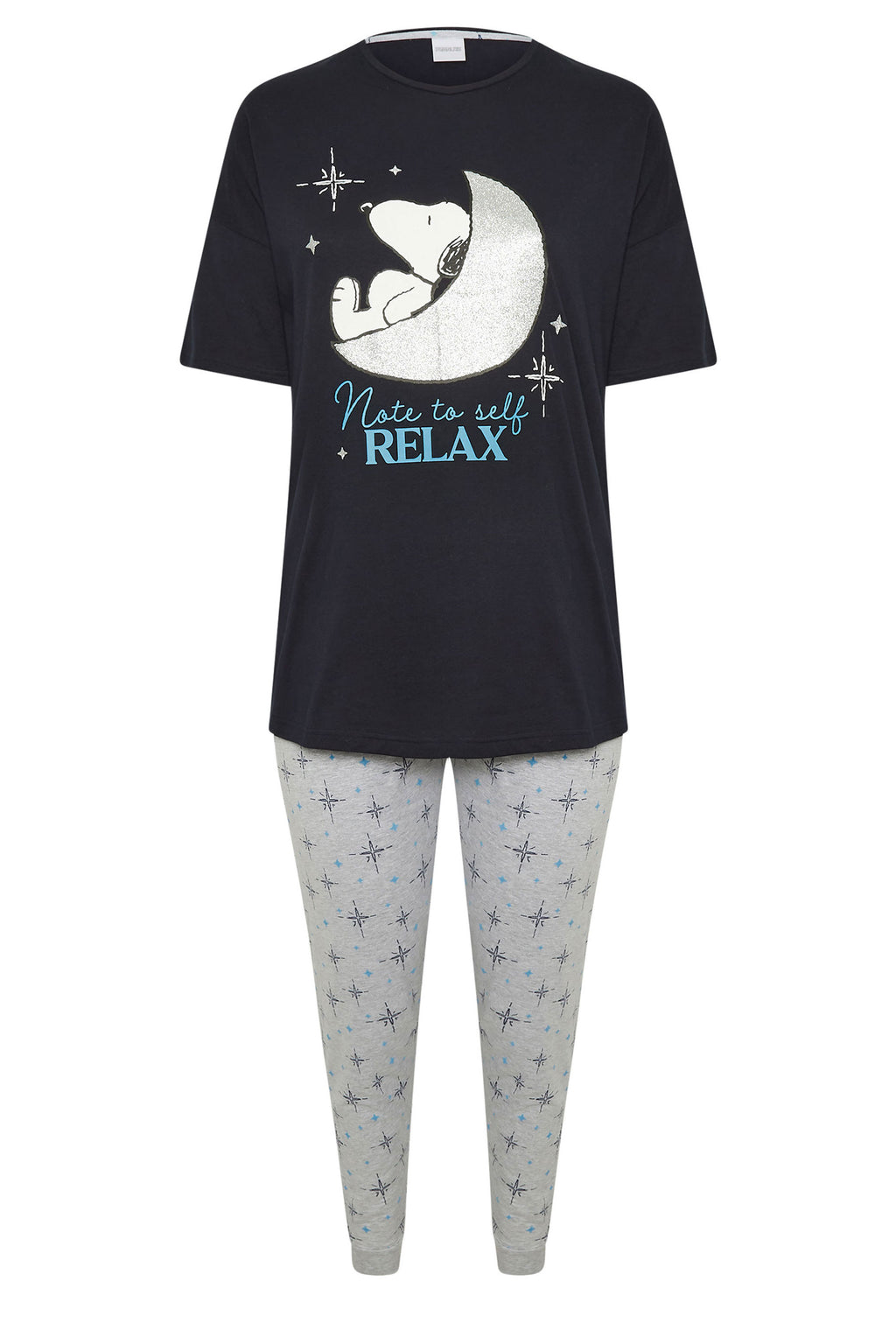  SNOOPY - Ensemble De Pyjama Bleu Marine & Gris 'Relax'