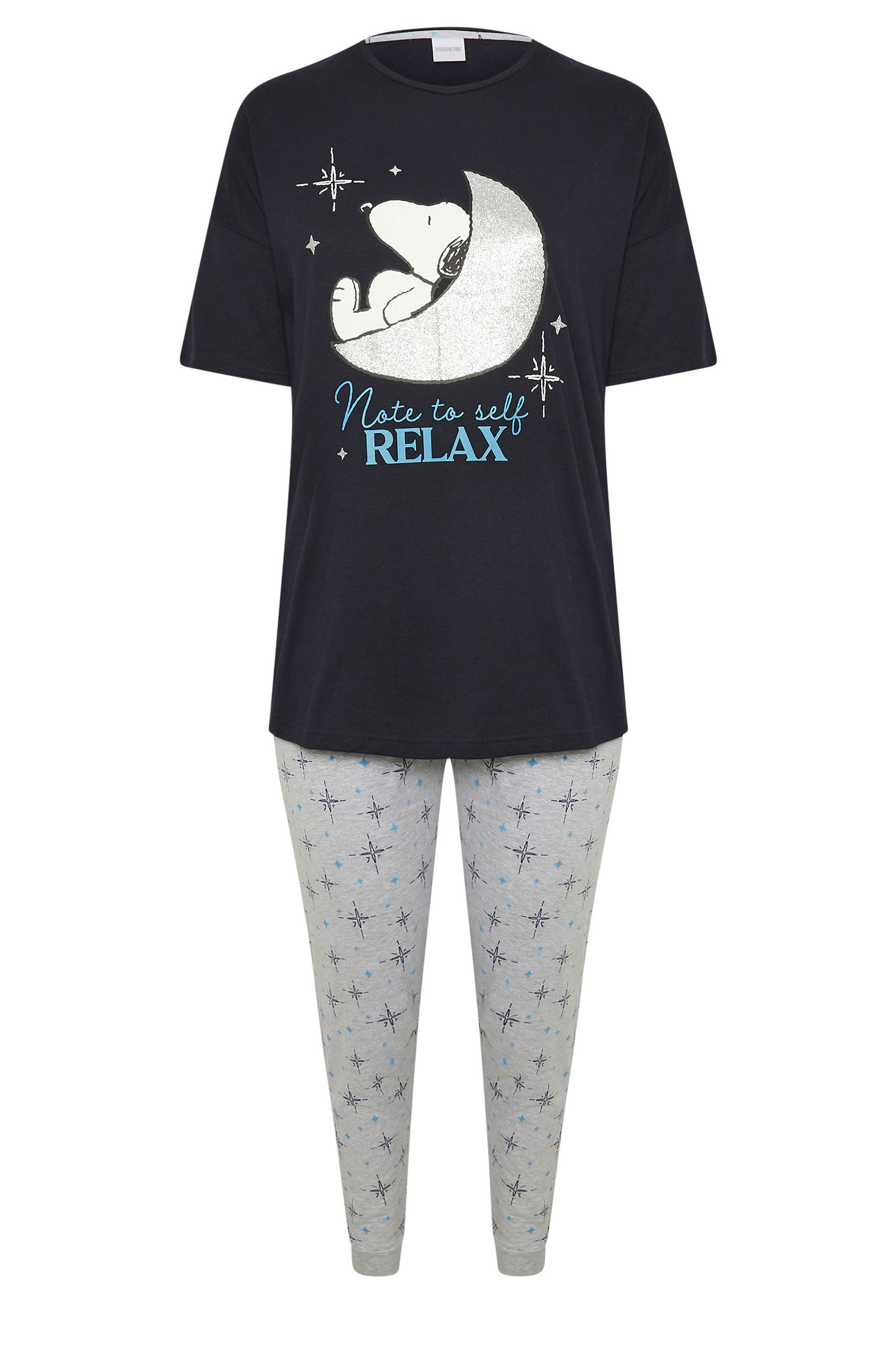  SNOOPY - Ensemble De Pyjama Bleu Marine & Gris 'Relax'