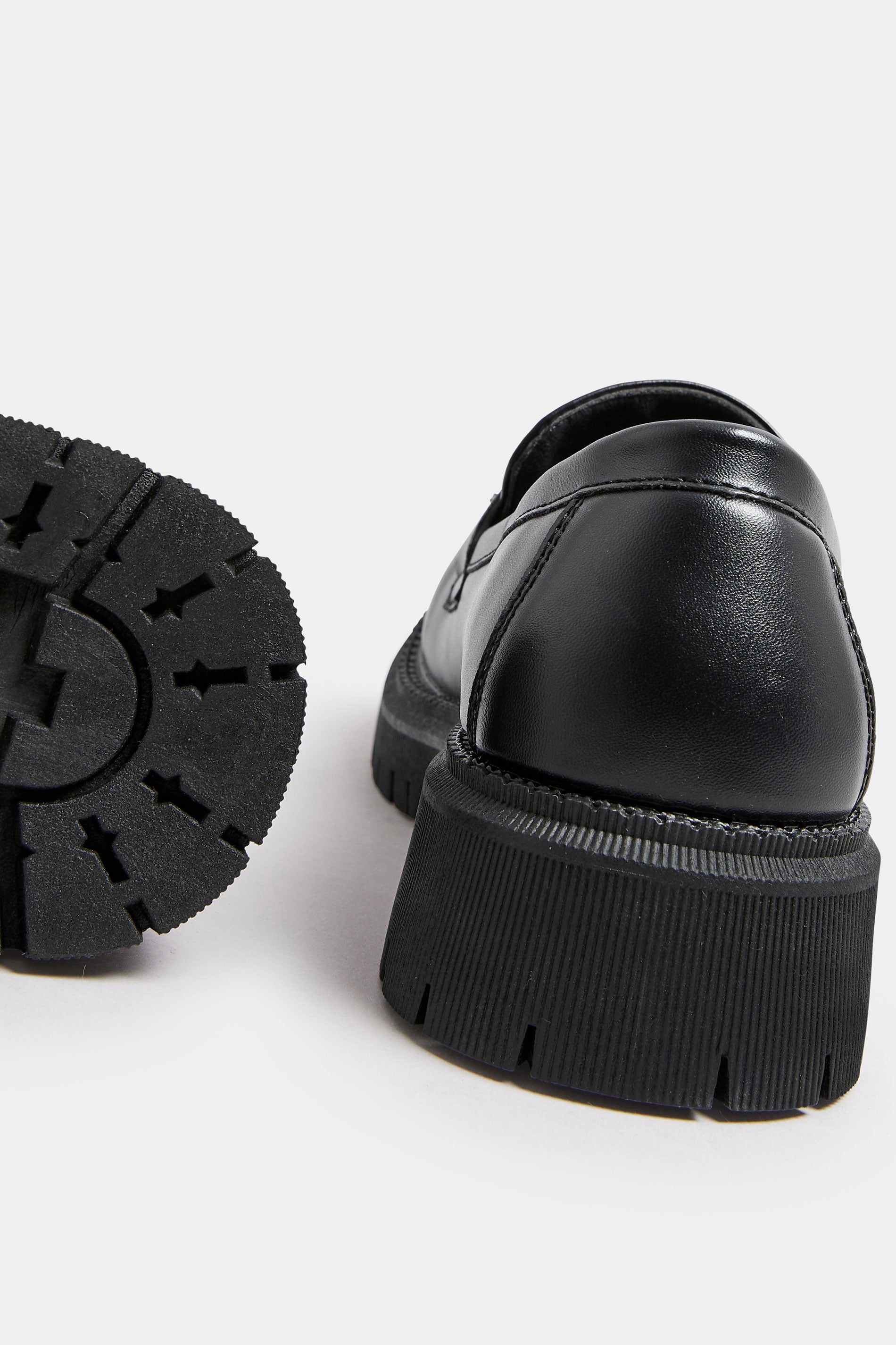  Mocassins Noirs Chunky Pieds Larges E